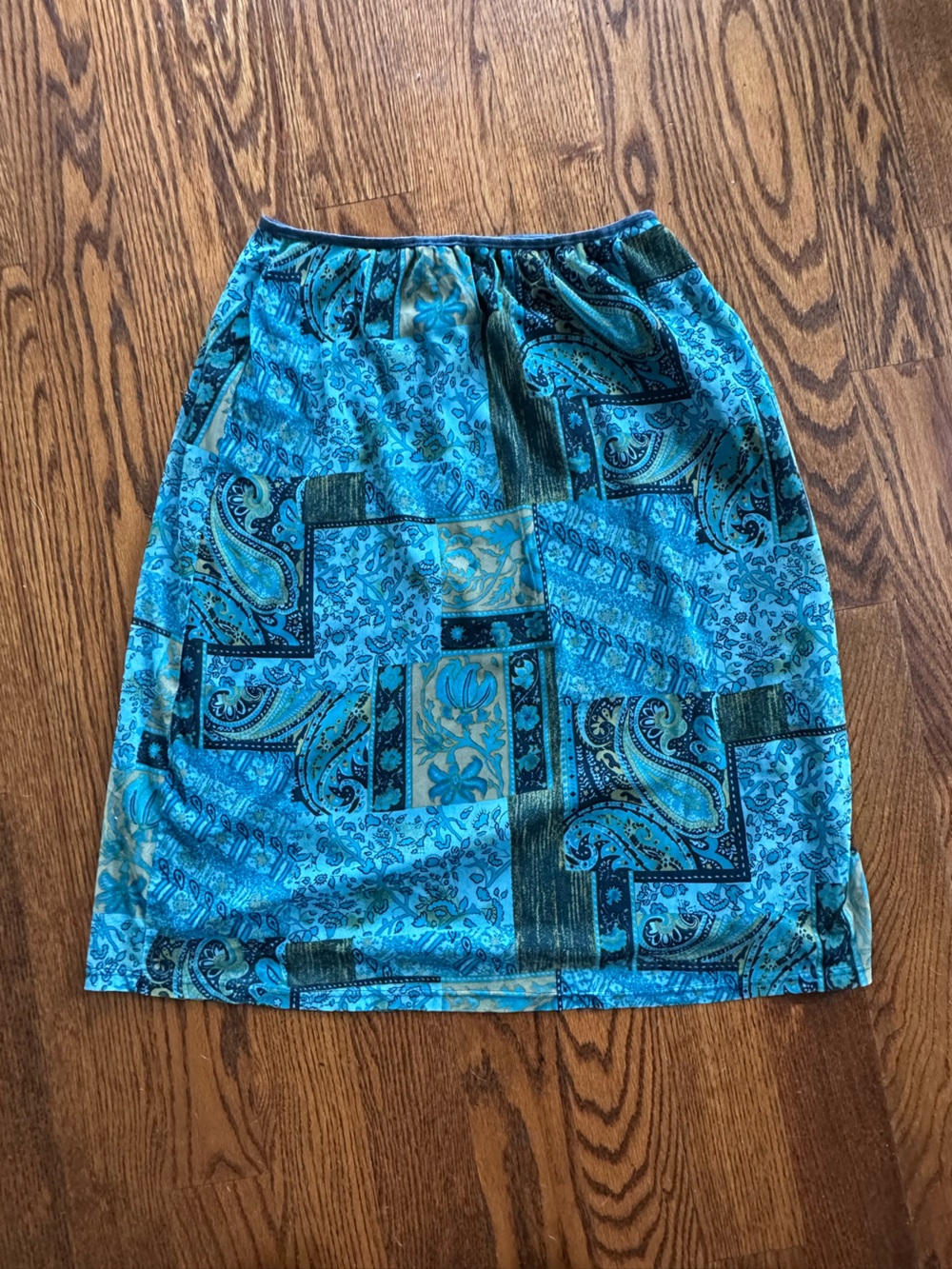 Kathie Lee Collection Blue Paisley Print Women’s Skirt